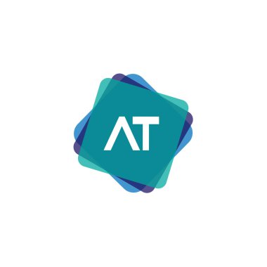 İlk Harf AT Logo Şablonu Tasarımı