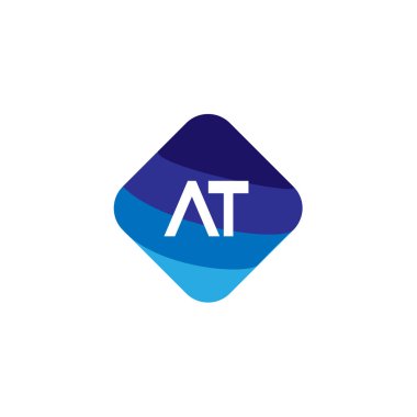 İlk Harf AT Logo Şablonu Tasarımı
