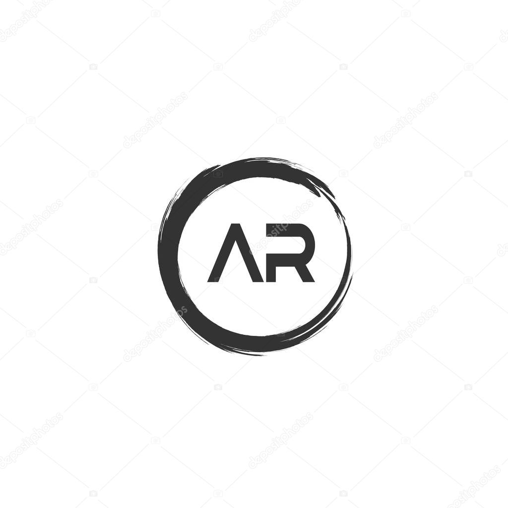 Initial Letter AR Logo Template Design