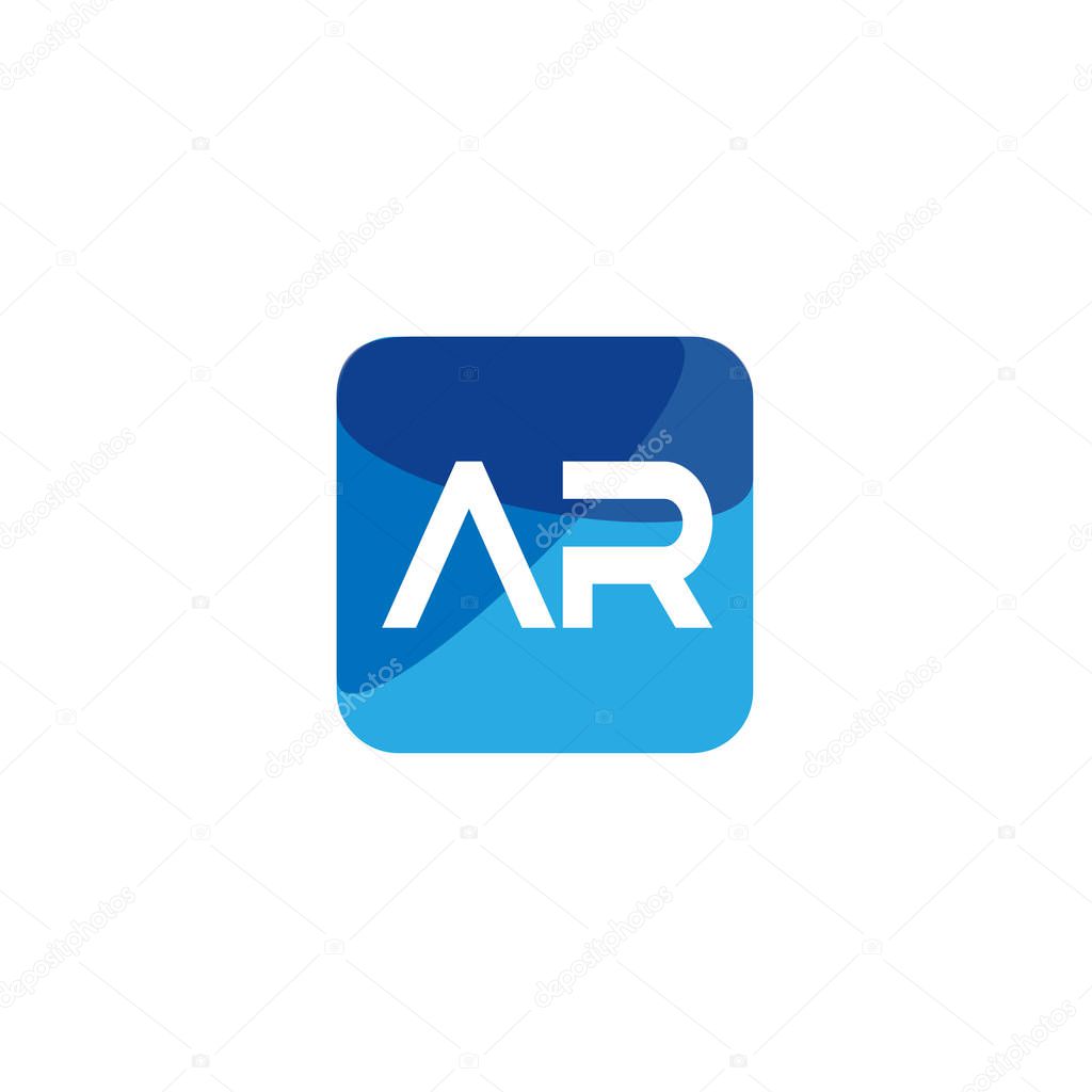 Initial Letter AR Logo Template Design