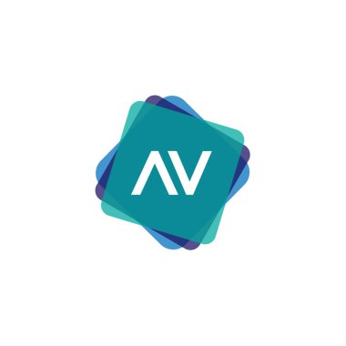 İlk Harf AV Logo Şablonu Tasarımı