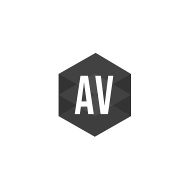 İlk Harf AV Logo Şablonu Tasarımı