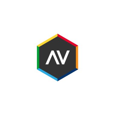 İlk Harf AV Logo Şablonu Tasarımı