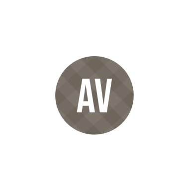 İlk Harf AV Logo Şablonu Tasarımı