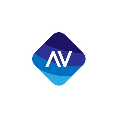 İlk Harf AV Logo Şablonu Tasarımı
