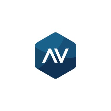İlk Harf AV Logo Şablonu Tasarımı