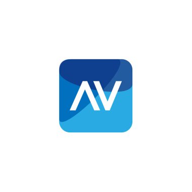 İlk Harf AV Logo Şablonu Tasarımı