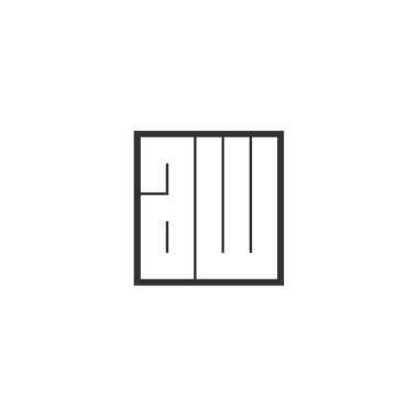 İlk mektup Ah Logo tasarım şablonu