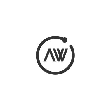 İlk mektup Ah Logo tasarım şablonu