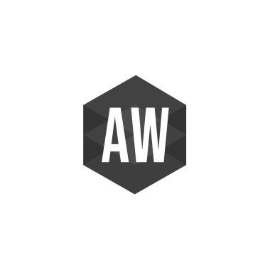 İlk mektup Ah Logo tasarım şablonu