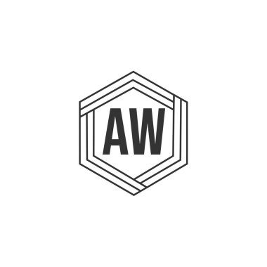 İlk mektup Ah Logo tasarım şablonu