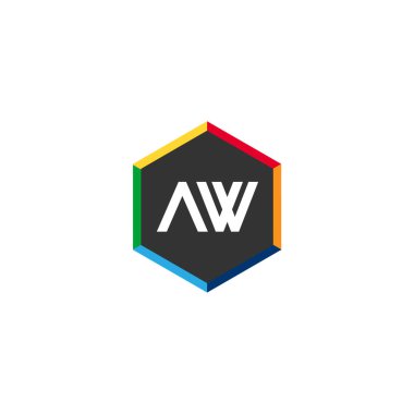 İlk mektup Ah Logo tasarım şablonu