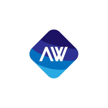 İlk mektup Ah Logo tasarım şablonu