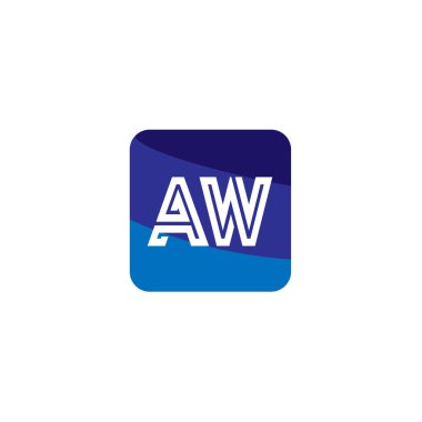 Initial Letter AW Logo Template Design