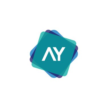 İlk harf Ay Logo tasarım şablonu