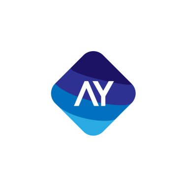 İlk harf Ay Logo tasarım şablonu