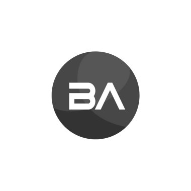 Başlangıç Harfi BA Logo Şablonu Tasarımı
