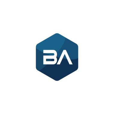Başlangıç Harfi BA Logo Şablonu Tasarımı