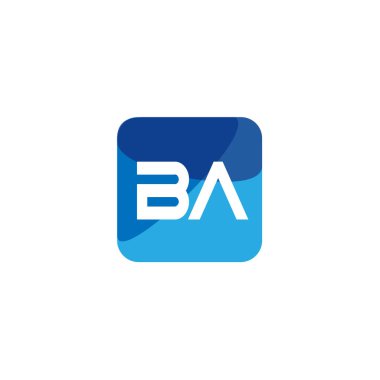 Başlangıç Harfi BA Logo Şablonu Tasarımı