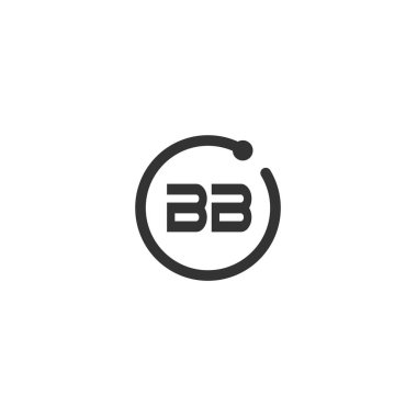 Initial Letter BB Logo Template Design clipart