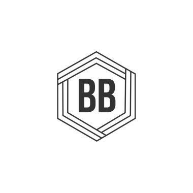 Başlangıç Harfi BB Logo Şablonu Tasarımı