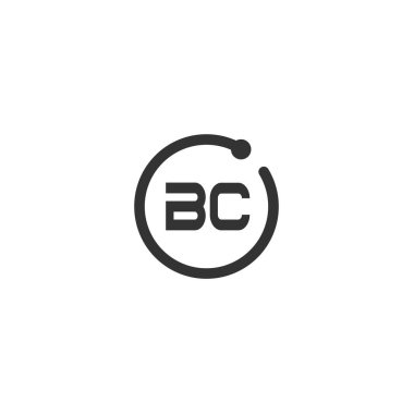 İlk mektup M.ö. Logo tasarım şablonu