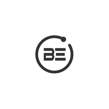 Başlangıç Harfi BE Logo Şablonu Tasarımı