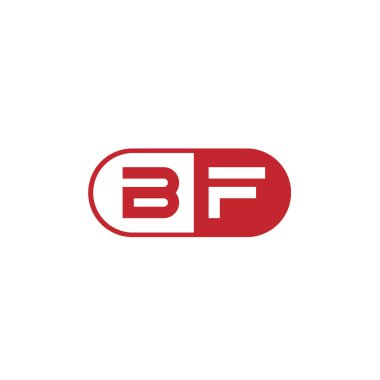 İlk harf Bf Logo tasarım şablonu