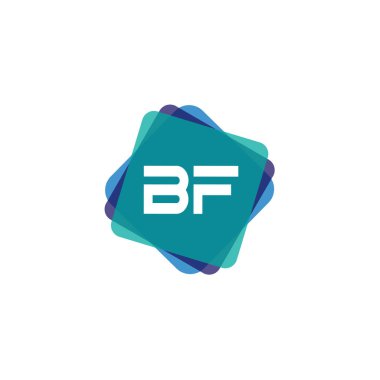 İlk harf Bf Logo tasarım şablonu
