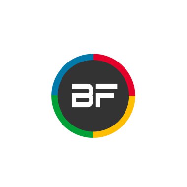 İlk harf Bf Logo tasarım şablonu