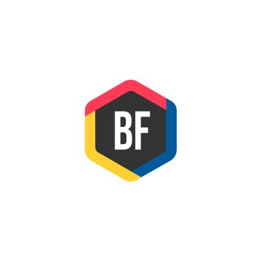 İlk harf Bf Logo tasarım şablonu