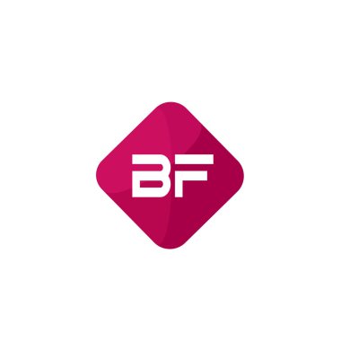 İlk harf Bf Logo tasarım şablonu