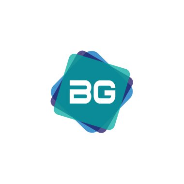İlk harf Bg Logo tasarım şablonu