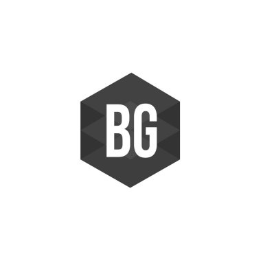 İlk harf Bg Logo tasarım şablonu