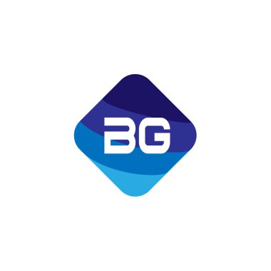 İlk harf Bg Logo tasarım şablonu