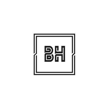 İlk harf Bh Logo tasarım şablonu
