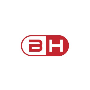 İlk harf Bh Logo tasarım şablonu