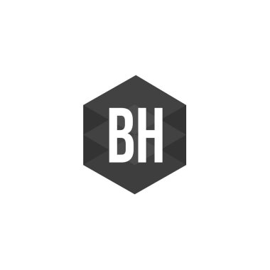 İlk harf Bh Logo tasarım şablonu