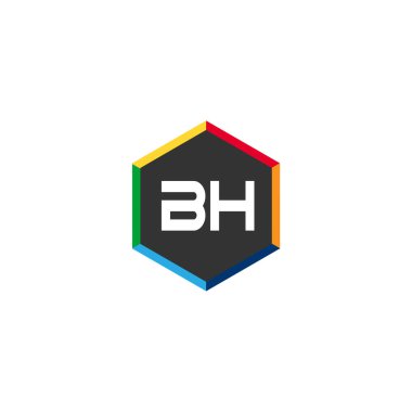 İlk harf Bh Logo tasarım şablonu