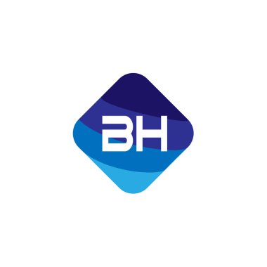 İlk harf Bh Logo tasarım şablonu