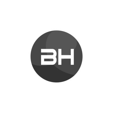 İlk harf Bh Logo tasarım şablonu