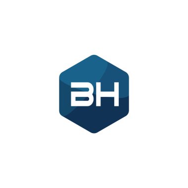 İlk harf Bh Logo tasarım şablonu