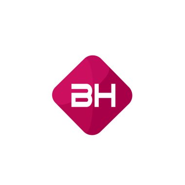 İlk harf Bh Logo tasarım şablonu