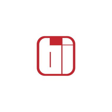 İlk harf Bi Logo tasarım şablonu