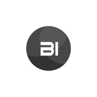 İlk harf Bi Logo tasarım şablonu