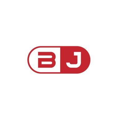 İlk harf Bj Logo tasarım şablonu