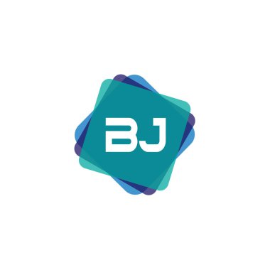 İlk harf Bj Logo tasarım şablonu