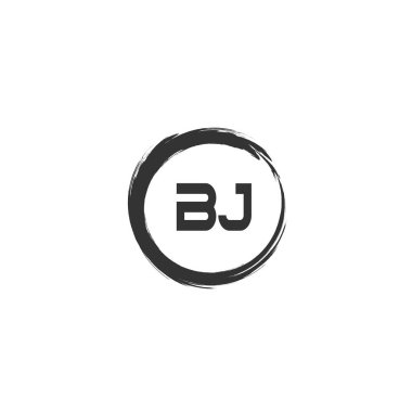 İlk harf Bj Logo tasarım şablonu