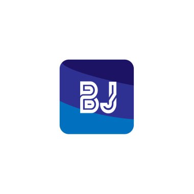 İlk harf Bj Logo tasarım şablonu