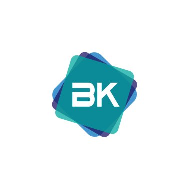İlk harf Bk Logo tasarım şablonu